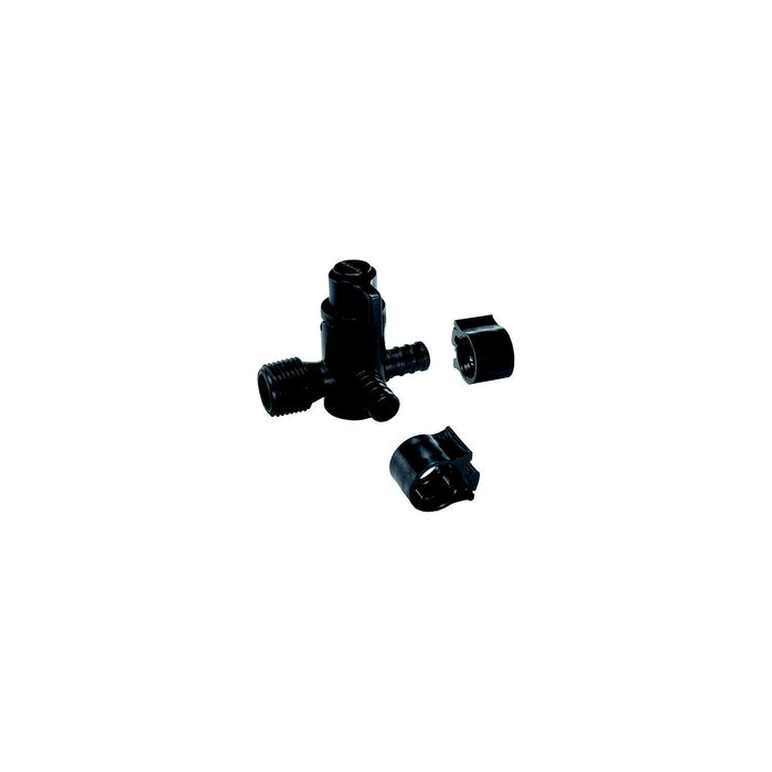 Flair-It 30912 Pexlock 3-Way Valve, 1/2" PEX x 1/2" MPT x 1/2" PEX