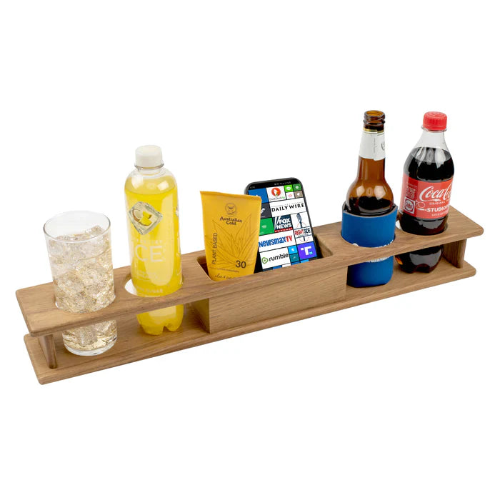 Whitecap 60218 Four Drink Holder With Storage Tray