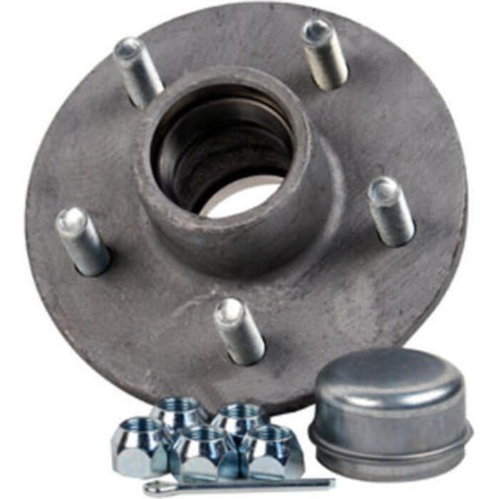 C.E. Smith 13215 Pre-Greased Replacement Hub Kit, 5 Stud, 1" Straight Shaft, 1250 lb.