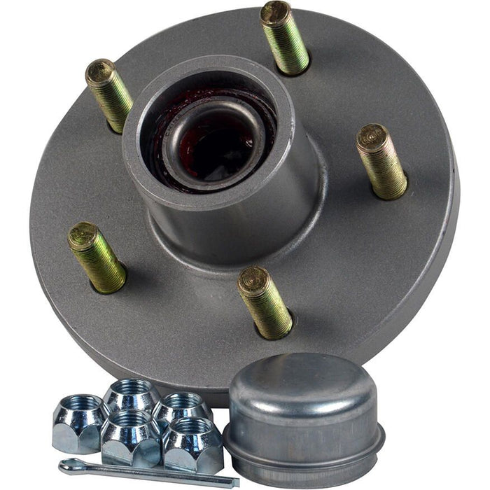 C.E. Smith 13315 Pre-Greased Replacement Hub Kit, 5 Stud, 1-1/16" Straight Shaft, 1350 lb.