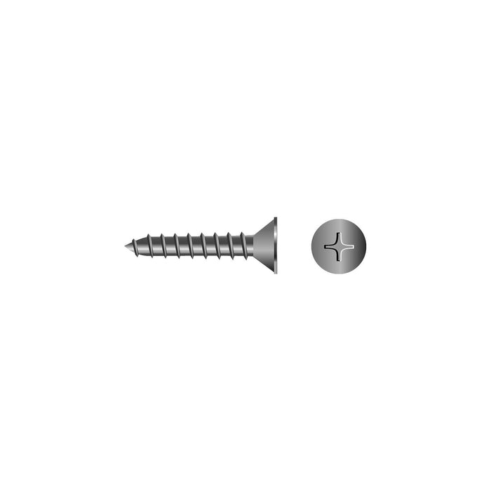Seachoice SC0619 Phillips Tapping Screws Flat Head, #6 x 3/4"