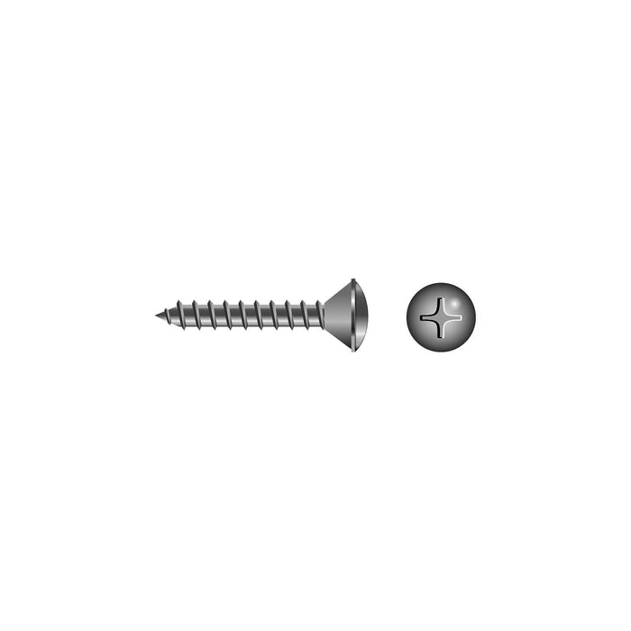 Seachoice 59601 Stainless Steel Phillips Machine Screw - Oval Head