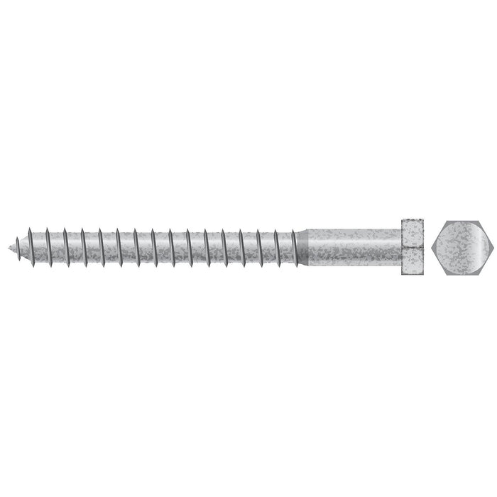 Seachoice SC2651 Lag Screw, 5/16 x 4"