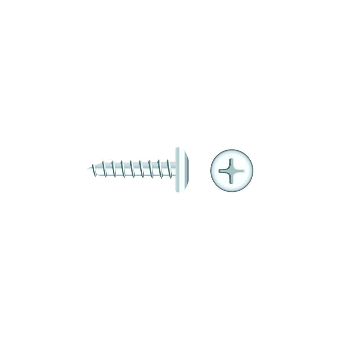Seachoice SC547CH 01766 Chrome Plated SS Phillips Tapping Screw Pan Head, #10 x 1/2"