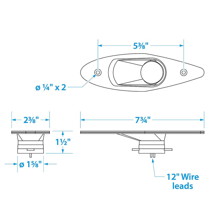 Seachoice 2151 LED Flush Mount Side Lights (Sold as Pair)