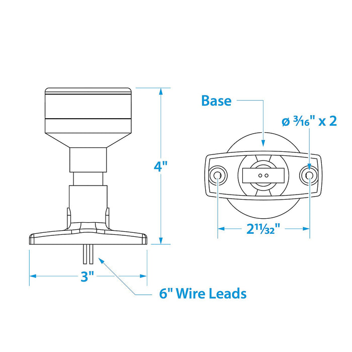 Seachoice 2851 LED All-Round Light, Boat Navigation, 4 In. Tall