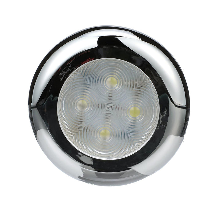 Seachoice 3101 LED Courtesy Interior Light Chrome/White Bezel, White LED