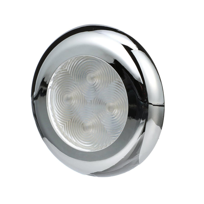 Seachoice 3101 LED Courtesy Interior Light Chrome/White Bezel, White LED