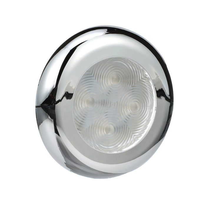 Seachoice 3101 LED Courtesy Interior Light Chrome/White Bezel, White LED