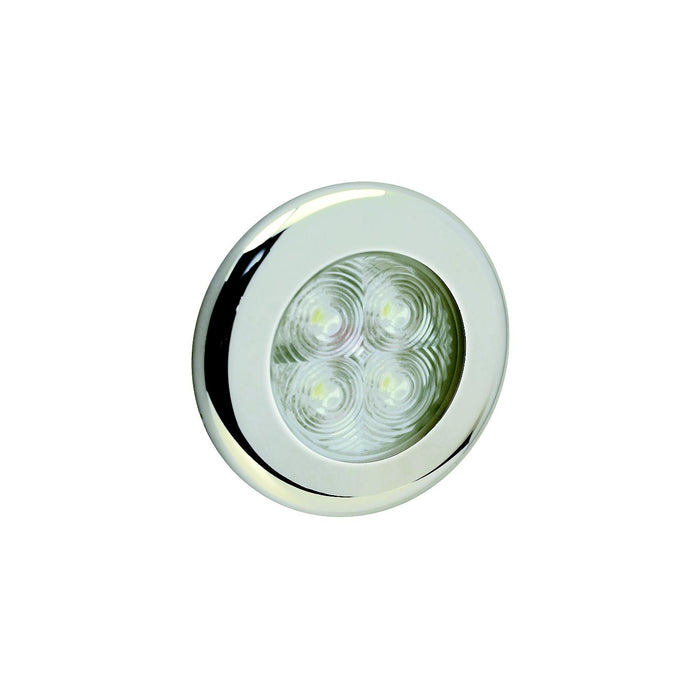 Seachoice 3111 LED Interior Courtesy Light With Both Chrome and White Bezels