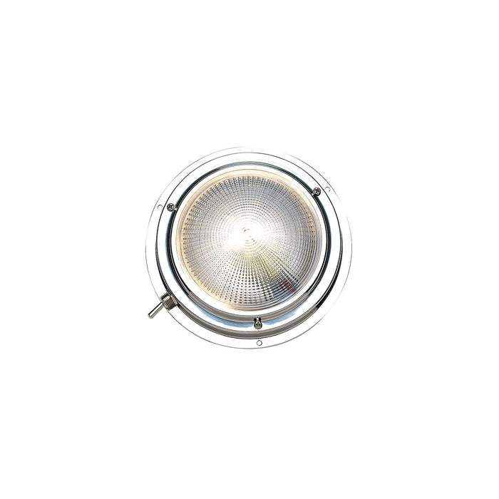 Seachoice 3291 LED Surface-Mount Dome Light, Bright White, SS Flange, 5 in. Diameter