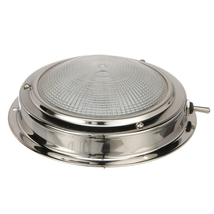 Seachoice 3291 LED Surface-Mount Dome Light, Bright White, SS Flange, 5 in. Diameter