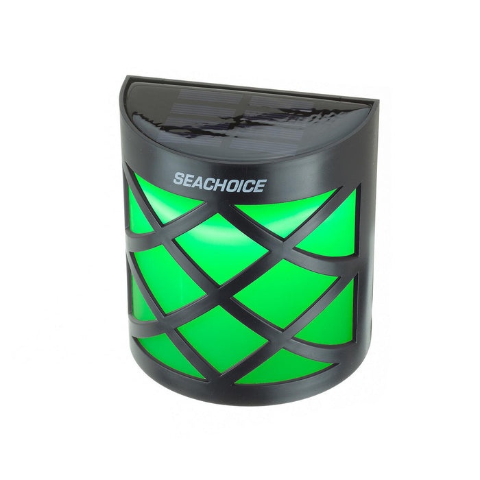 Seachoice 3708 Solar Dock Light, Round LED, for Boats/Driveways/Stairs/Pathways, 4"W x 4-3/8"H