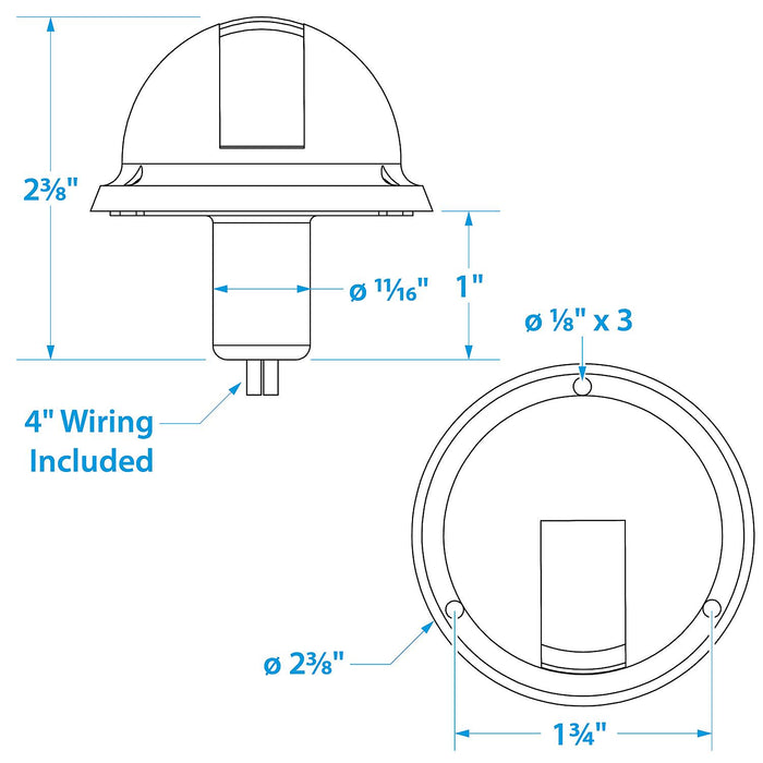 Seachoice 5121 Stainless Steel Side Light Set (P&S), 1NM Visibility, for Sail or Powerboats Under 39'