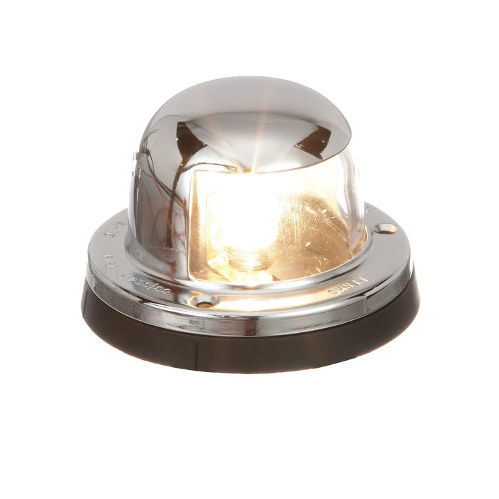 Seachoice 5251 Navigation Stern Light, Chrome/Brass, Clear Lens, Horizontal Surface Mount