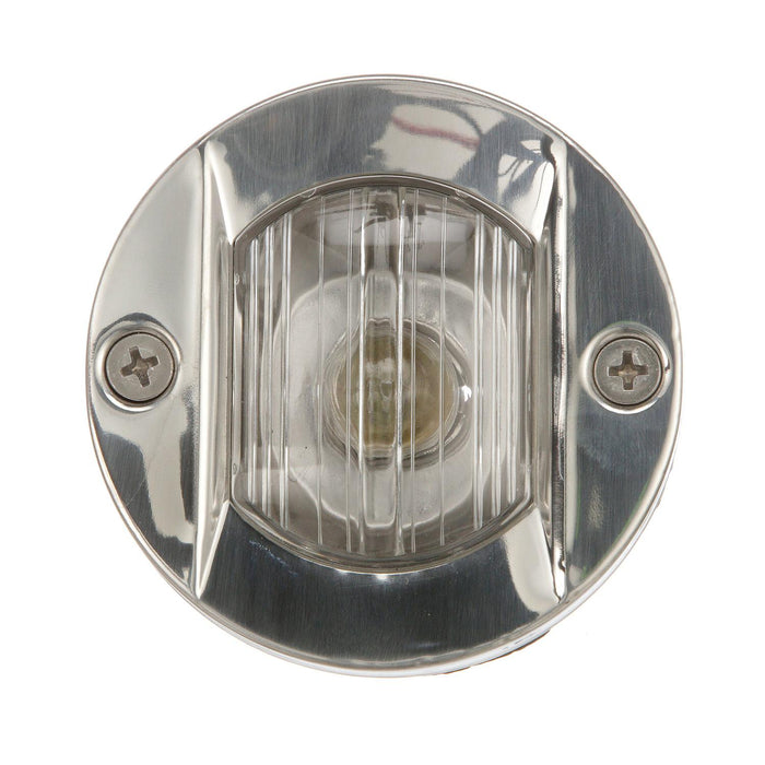Seachoice 5381 Round Navigation Transom Light w/ SS Flange, 3 In., Vertical Surface Mount