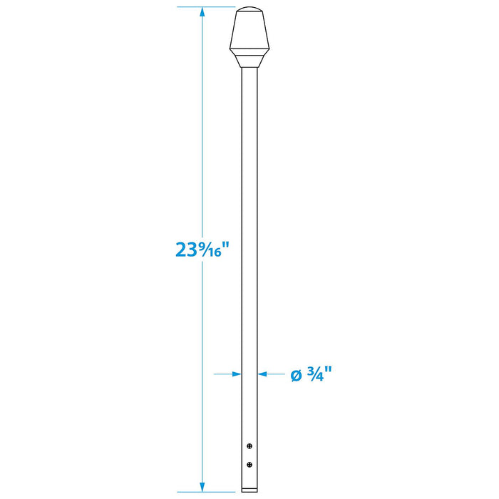 Seachoice 5691 LED All-Round White Light for Boating, Stow-A-Way Aluminum Light, 23-9/16 In.