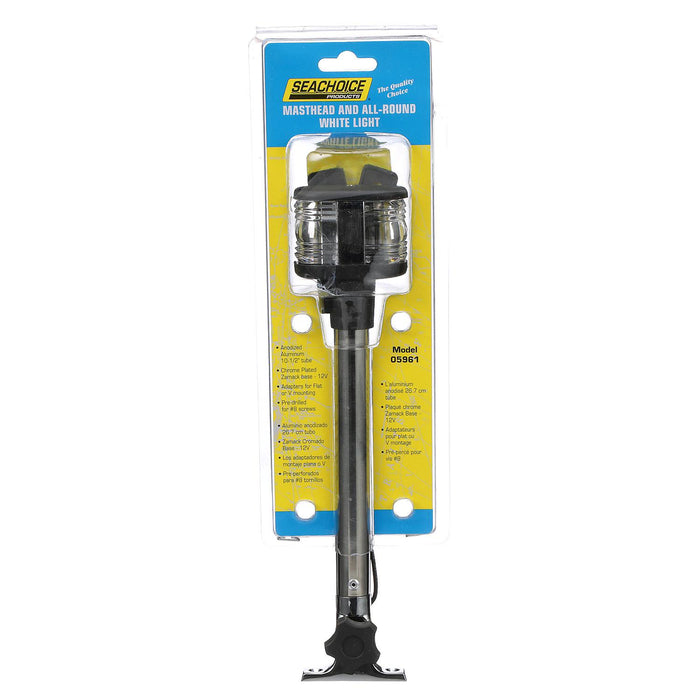 Seachoice 5961 Fold-Down Masthead Light, All-Round White, 3-Mile Visibility for boats Under 66 Feet