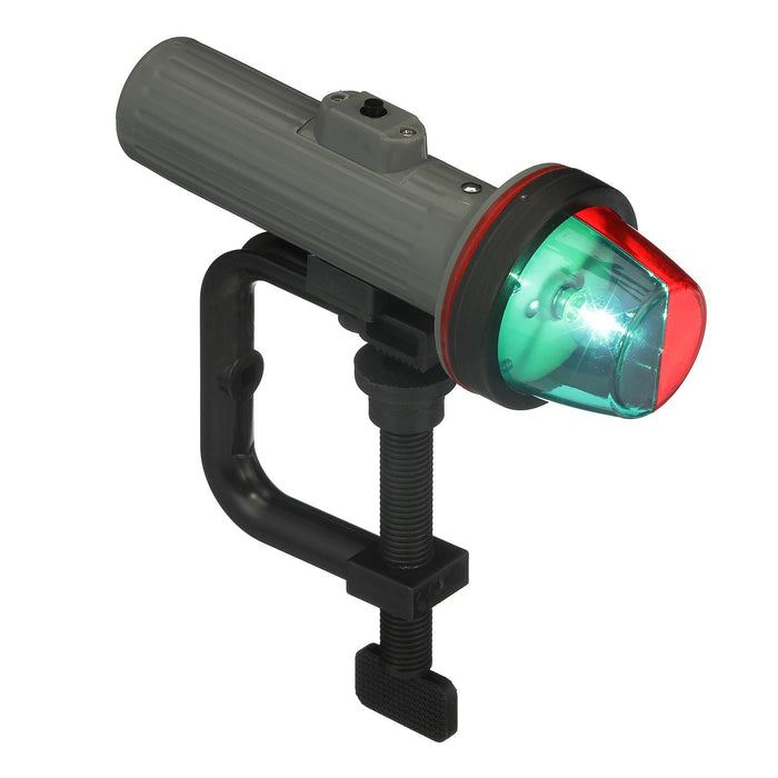 Seachoice 6121 Bi-Color Portable Battery-Operated Boat Navigation Bow Light, Horizontal Clamp Mount