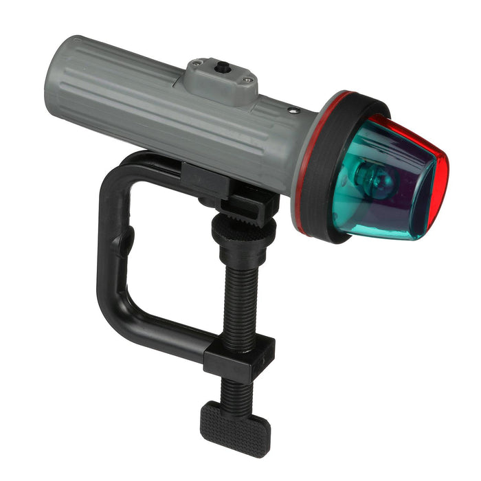 Seachoice 6121 Bi-Color Portable Battery-Operated Boat Navigation Bow Light, Horizontal Clamp Mount