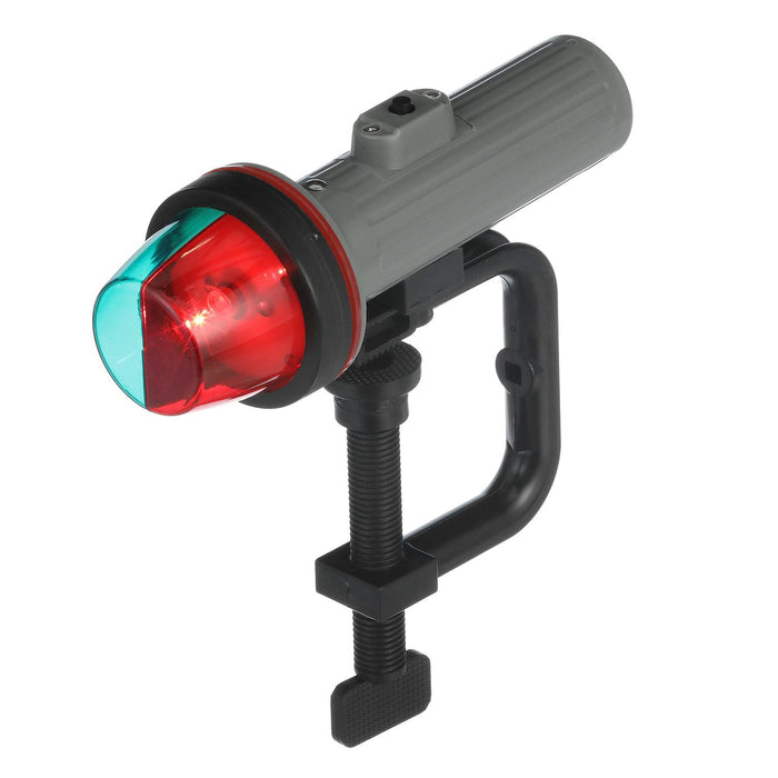 Seachoice 6121 Bi-Color Portable Battery-Operated Boat Navigation Bow Light, Horizontal Clamp Mount