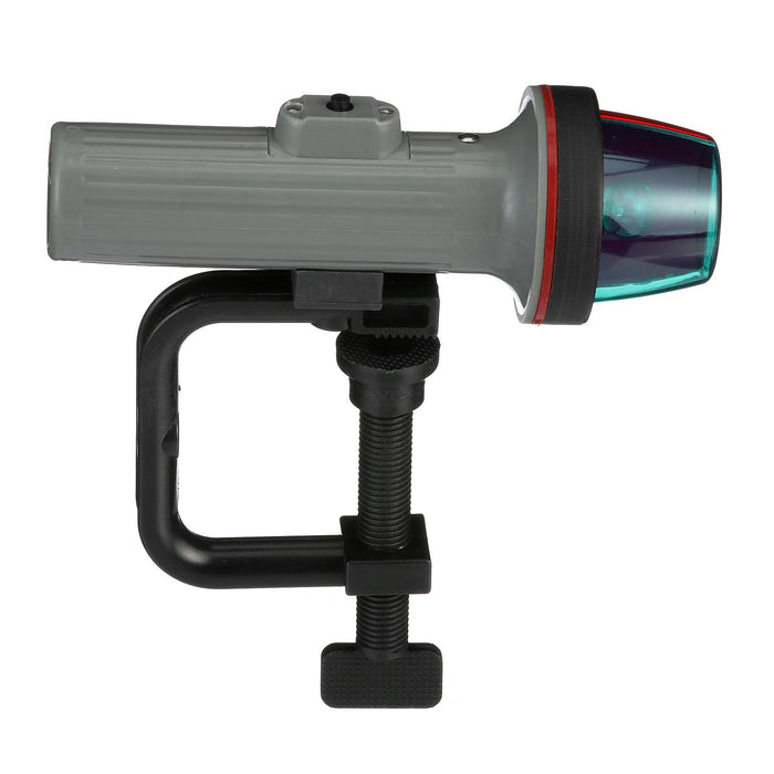 Seachoice 6121 Bi-Color Portable Battery-Operated Boat Navigation Bow Light, Horizontal Clamp Mount