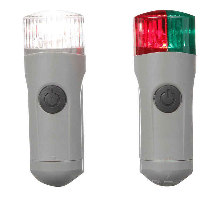 Seachoice 6261 Portable Battery-Operated LED Navigation Light Kit, Red/Green Bow Light, White Stern Light