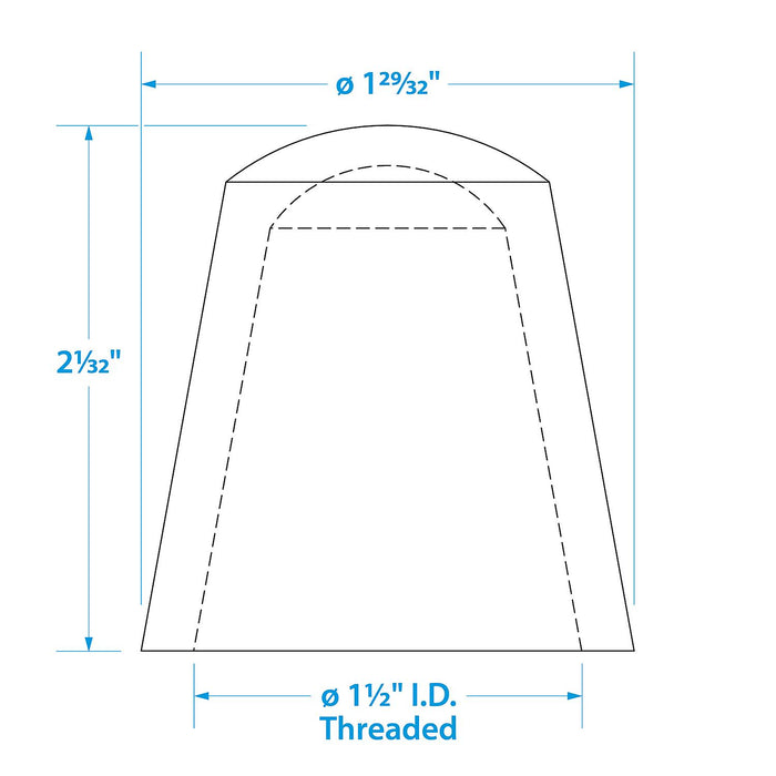 Seachoice 8521 Replacement Globe All-Round Stern Light, Anti-Glare Globe