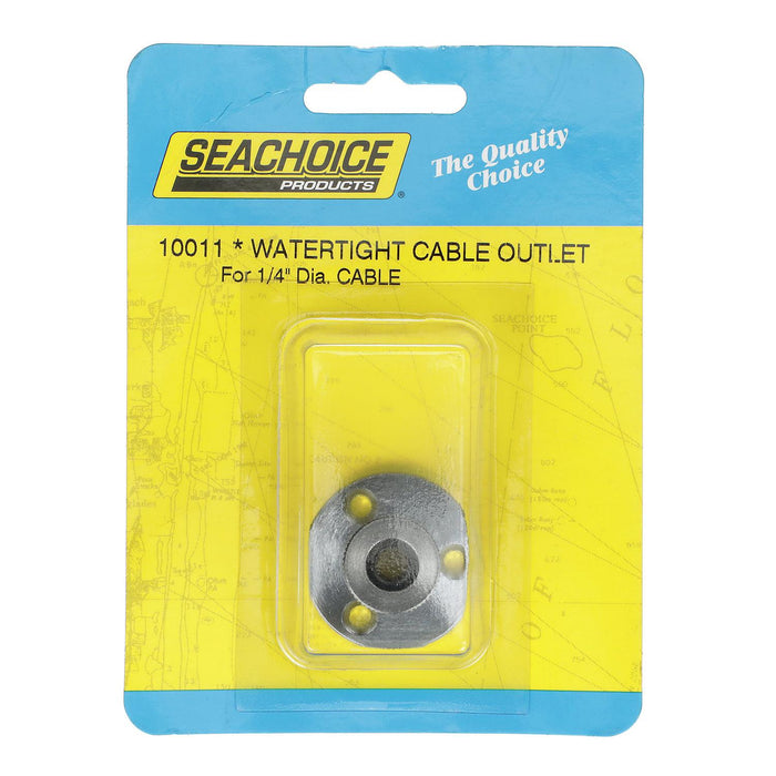 Seachoice 50-10011 Chrome Plated Brass Cable Outlet 1/4"