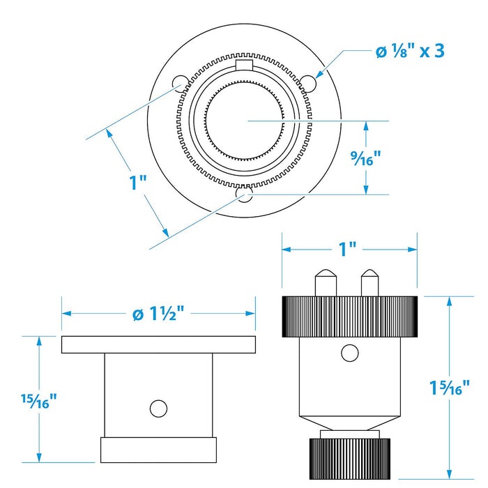 Seachoice 50-10161 Deck Connector With Brass Double Contacts