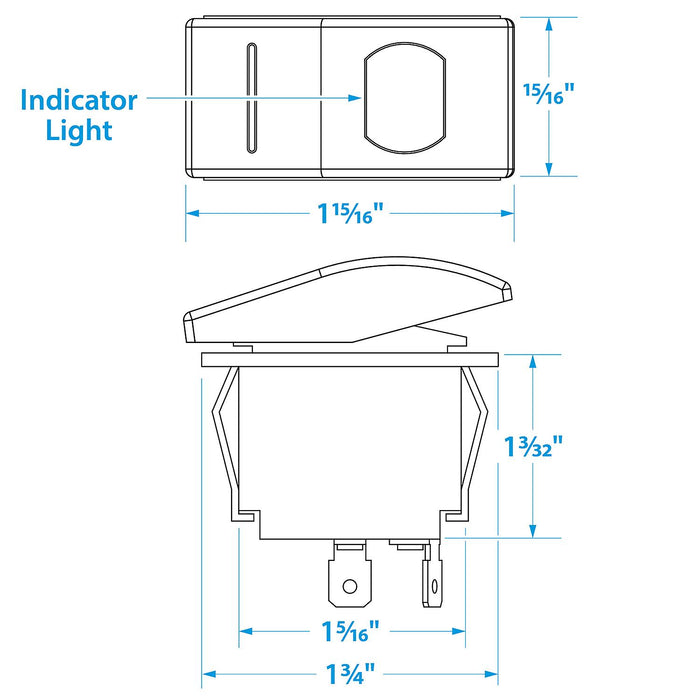 Seachoice 50-10961 Illuminated Rocker Switch