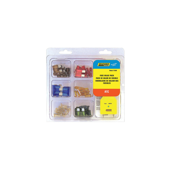 Seachoice SC11389 ATC Fuse Value Pack, 42 Assorted, Includes Tester, for Auto, Marine or Electronics Up to 12V