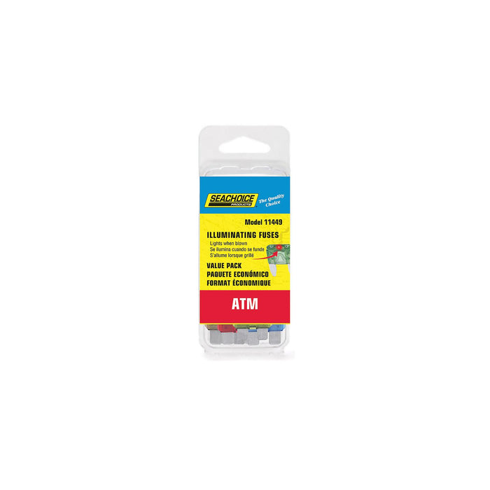 Seachoice SC11449 ATM Illuminating Fuses Value Pack, Contains 25 Assorted ATM Illuminating Fuses