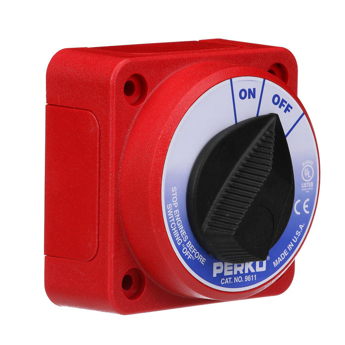 Seachoice 11561 Battery Select Switch, Compact, Disconnect Isolator Cutoff, 12 -50V