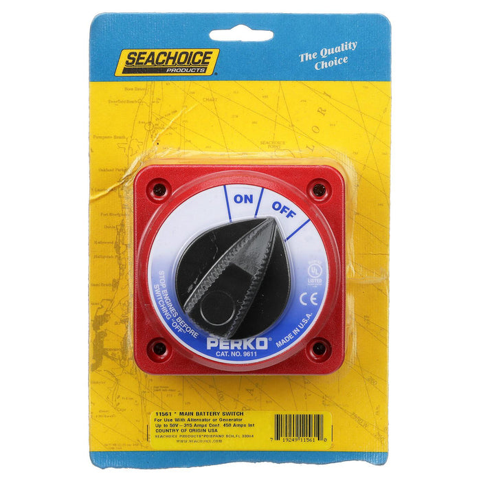 Seachoice 11561 Battery Select Switch, Compact, Disconnect Isolator Cutoff, 12 -50V