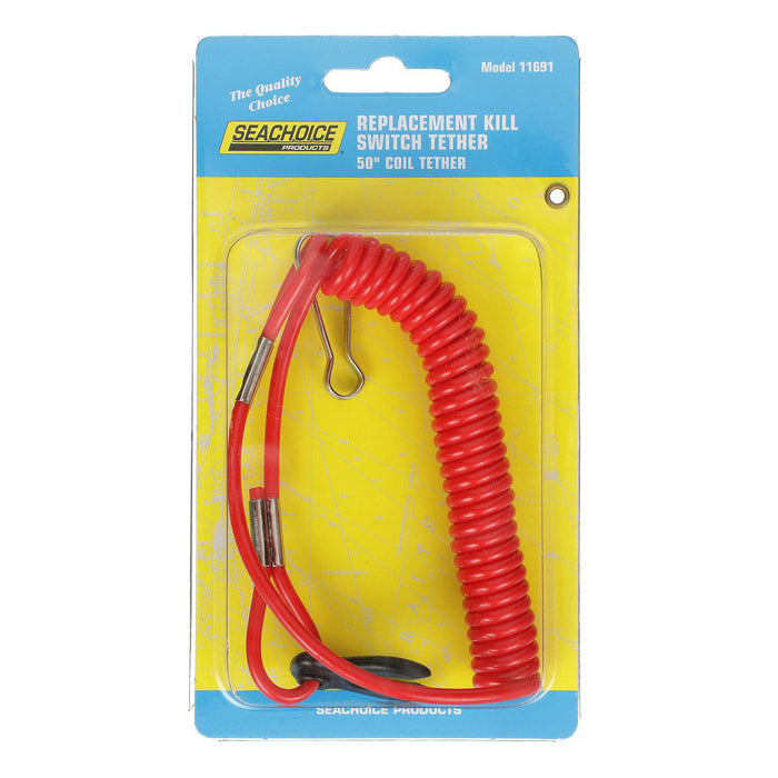 Seachoice 11691 Universal Kill Switch Replacement Lanyard, Red