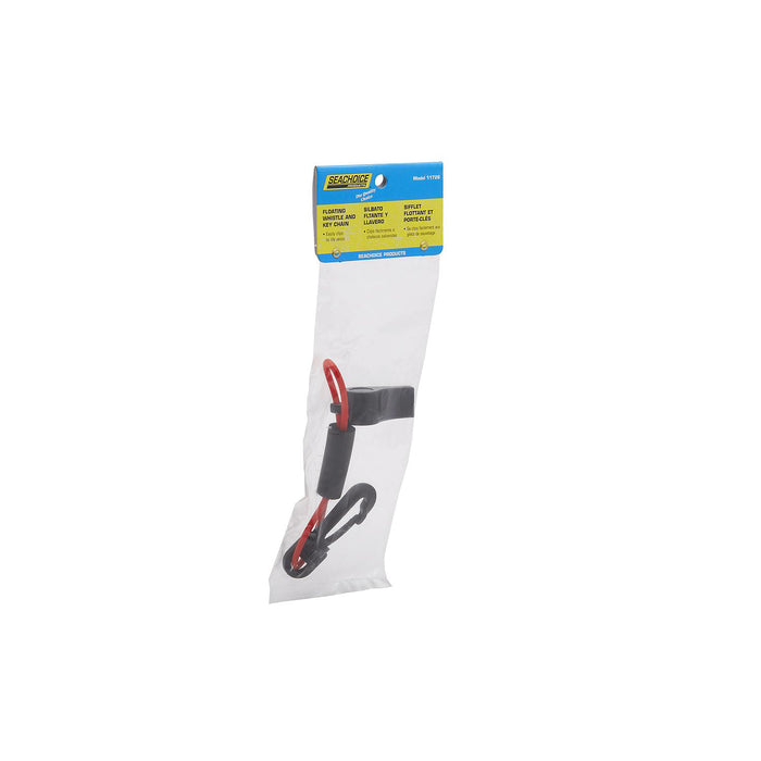Seachoice 11726 Whistle w/ Lanyard, Red/Black