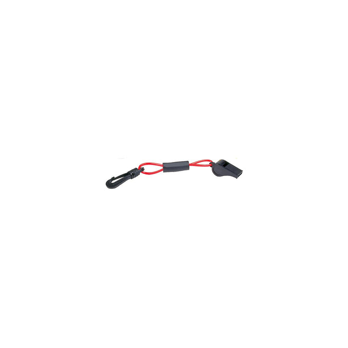 Seachoice 11726 Whistle w/ Lanyard, Red/Black