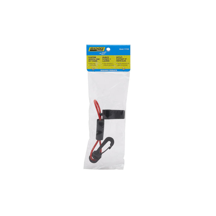 Seachoice 11726 Whistle w/ Lanyard, Red/Black