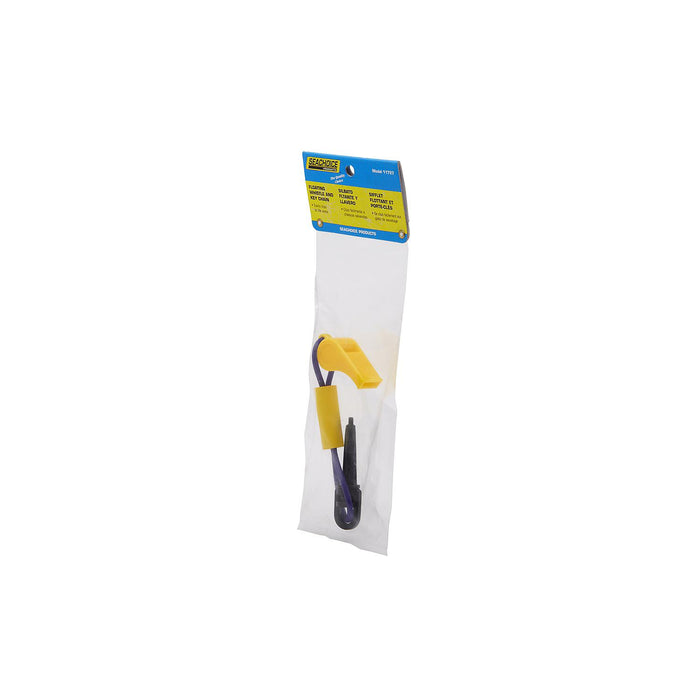 Seachoice 11727 Whistle w/ Lanyard, Purple/Yellow