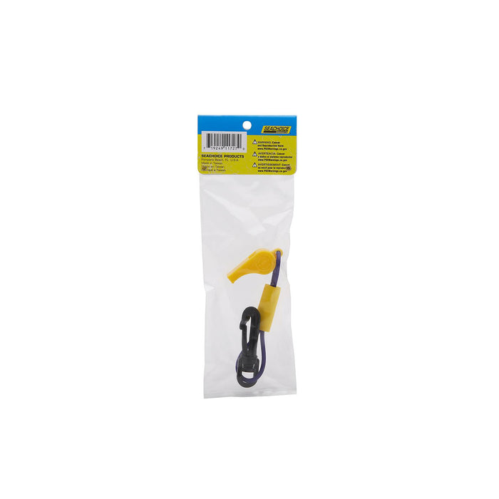 Seachoice 11727 Whistle w/ Lanyard, Purple/Yellow