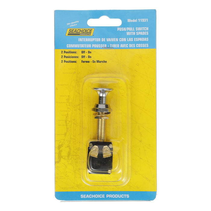 Seachoice 11931 2-Position Push-Pull Switch, Off/On