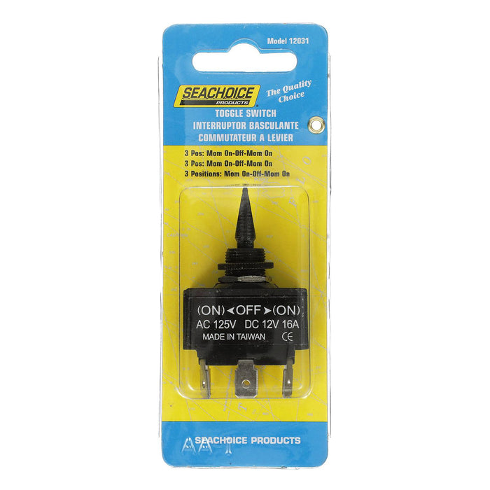 Seachoice 12031 3-Position Toggle Switch, Momentary On/Off/Momentary On