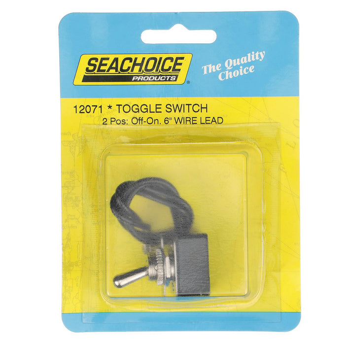 Seachoice 12071 2-Position Heavy Duty Toggle Switch, On/Off, 6 in. Wire Leads