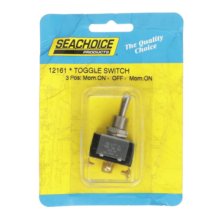 Seachoice 12161 3-Position Boat Toggle Switch, Momentary On/Off/Momentary On