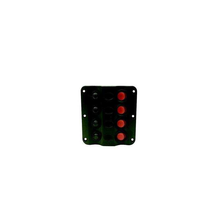 Seachoice 12321 LED 12V 4-Switch Distibution Panel, Pre-Wired, Boat Panel Mount