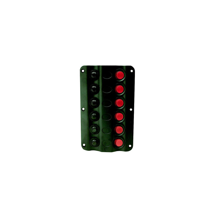 Seachoice 12331 LED 12V 6-Switch Distibution Panel, Pre-Wired, Boat Panel Mount