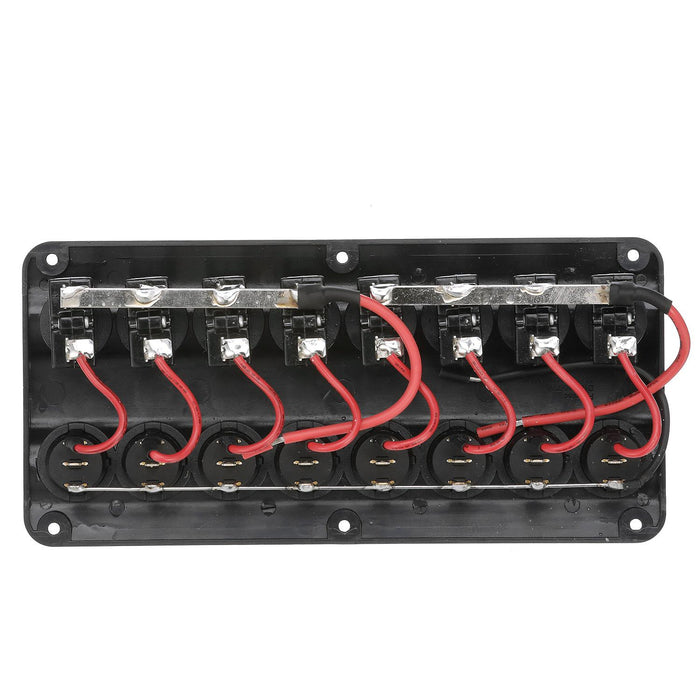 Seachoice 12341 LED 12V 8-Switch Distibution Panel, Pre-Wired, Boat Panel Mount