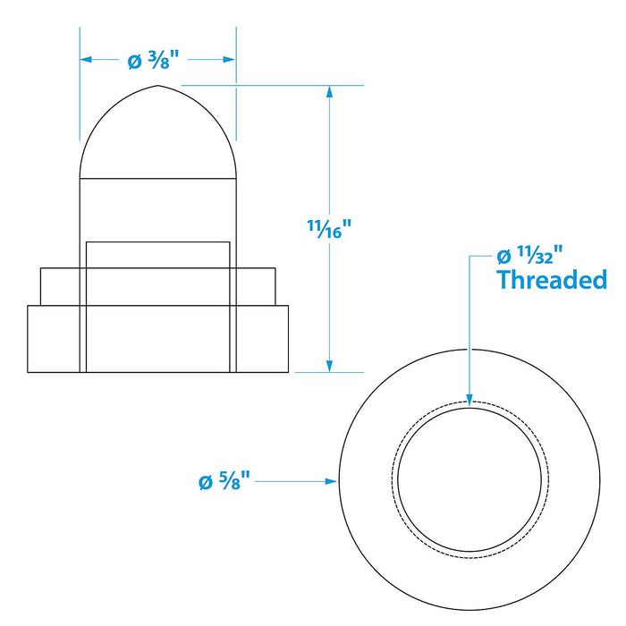 Seachoice 12371 Clear Protective Boot for Push to Reset Circuit Breakers, Pack of 2