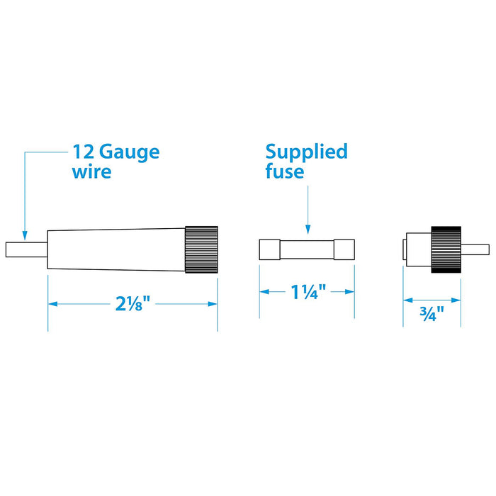 Seachoice 12651 in-Line Fuse Holder, 30 Amp Fuse